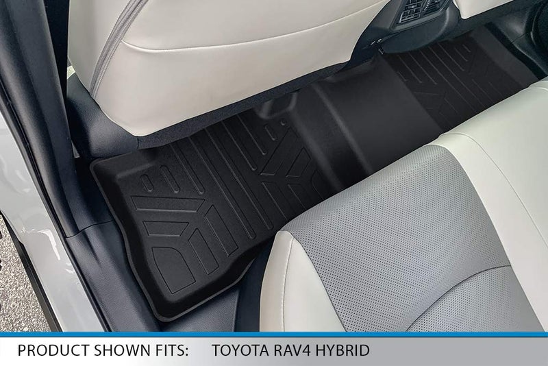 SMARTLINER All Weather Custom Fit Floor Mats 2 Row Liner Set Compatible with 2019-2025 Toyota RAV4 - Image 4